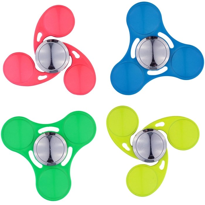 Näpuvurr Fidget Spinner, metallist, neoon