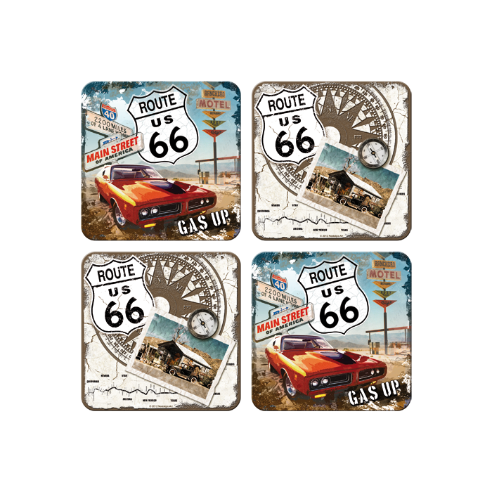 Retro klaasialused / 4tk / Route US 66 /LM