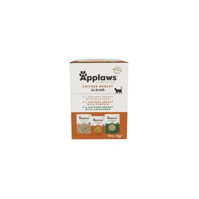 Applaws einekotikesed kassidele, kanaga 12 x 70 g