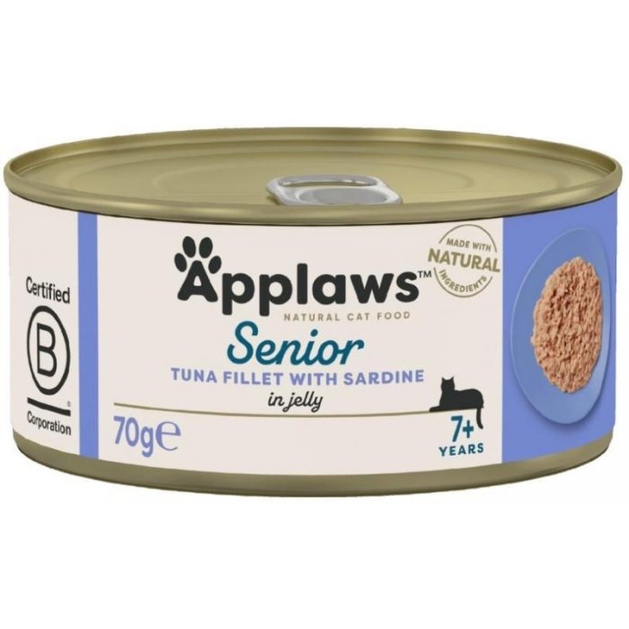 Applaws kassi konserv Senior tuunikala / sardiin / 70g
