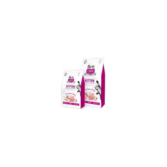 Brit Care Kitten teraviljavaba täistoit kassipoegadele kana- ja kalkunilihaga / 400g