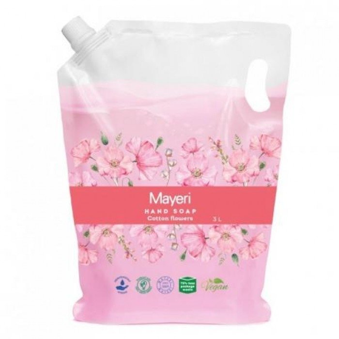 Vedelseep Mayeri Cotton Flowers täitepakk / 3l