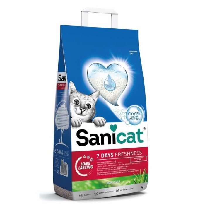 Lõhnastatud kassiliiv Sanicat 7 days Aloe Vera / 4l 
