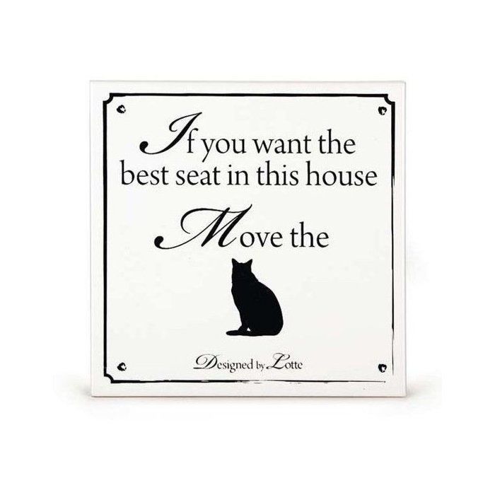 Beeztees DBL  keraamiline silt Move Cat, valge / 14,5X14,5cm