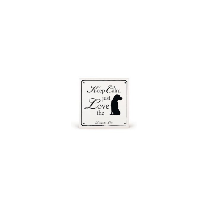 Beeztees DBL keraamiline silt Love Dog, valge / 14,5X14,5cm