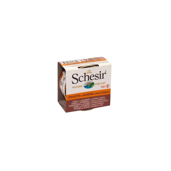 Schesir  konserv tuunikala + lõhe Nat. Gravy / 70g