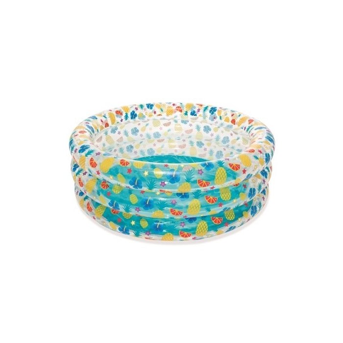 Bestway täispuhutav lastebassein Tropical / 3 ringi / 170x53cm