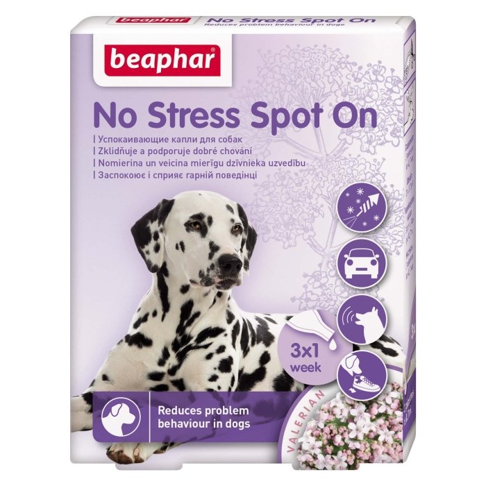 Beaphar No Stress Spot Dog pip N3 stressi ja rahutusevastased pipetid palderjaniga / koerale