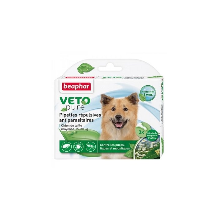Beaphar VETOpure Spot-on täpilahus koertele 15-30kg / 3x2ml