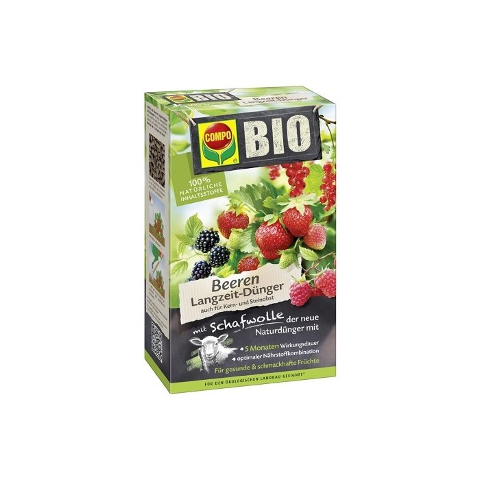 BIO pikaajaline marjaväetis lambavillaga Compo 750g