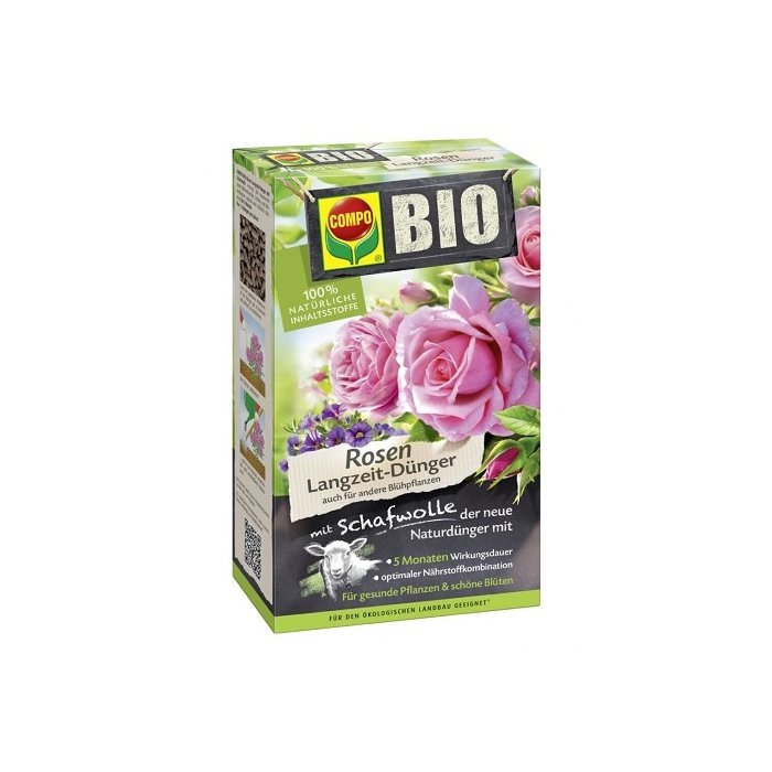 BIO pikaajaline roosiväetis lambavillaga Compo 750g