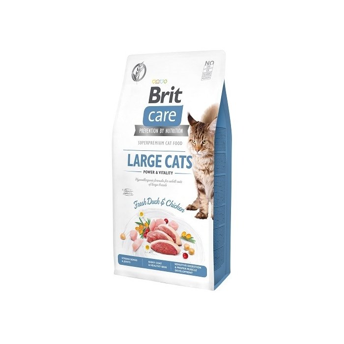 Brit Care Cat Grain-Free Large Cats Power Vitality pardi- ja kanalihaga/ 7kg