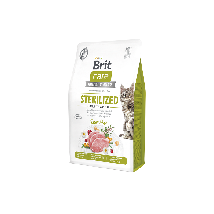 Brit Care Cat Grain-Free Sterilized Immunity Support kassitoit  sealihaga 7kg