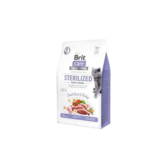 Brit Care Cat Grain-Free Sterilized Weight Control kassitoit / 2kg