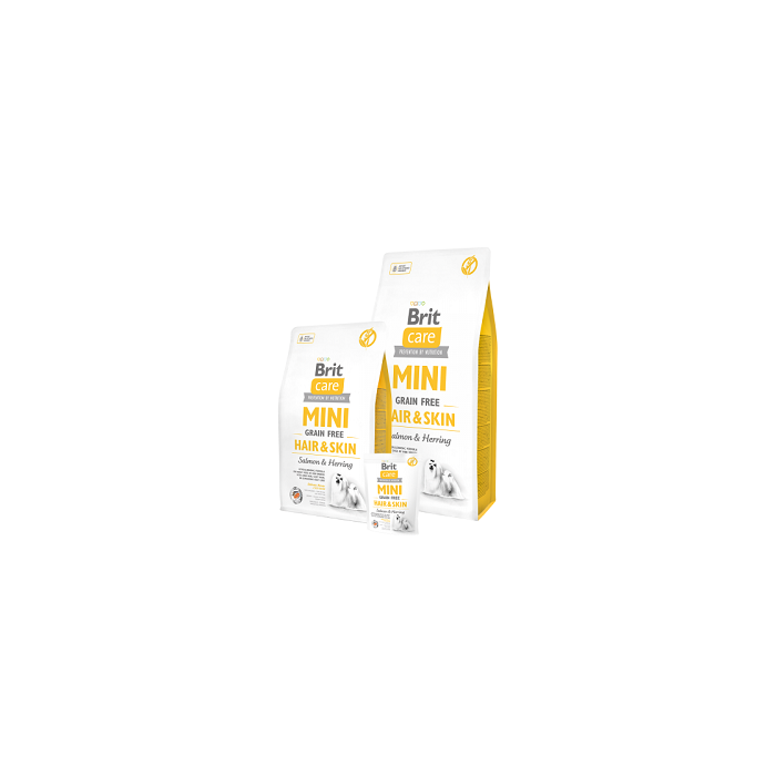 Brit Care koeratoit väikest tõugu koertele Mini Hair & Skin /lõhe ja heeringaga 7kg