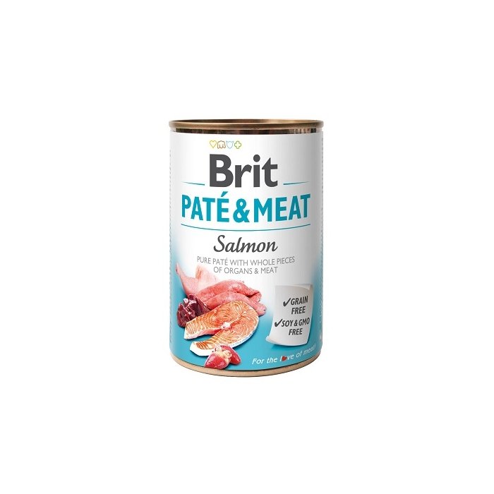 Brit Care Salmon Paté & Meat konserv koertele 400g