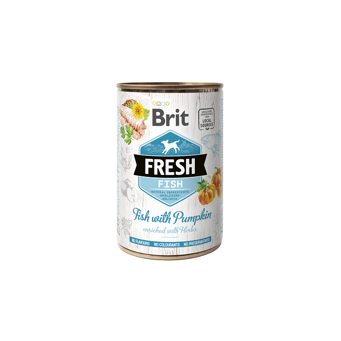 Brit Fresh Fish with Pumpkin konserv koertele 400g