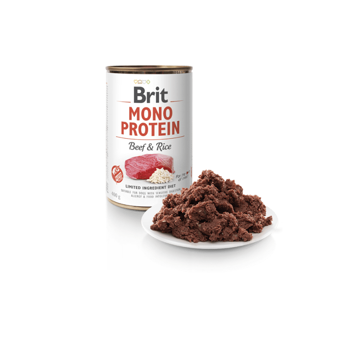 Brit Mono Protein Beef & Rice konserv koertele 400g