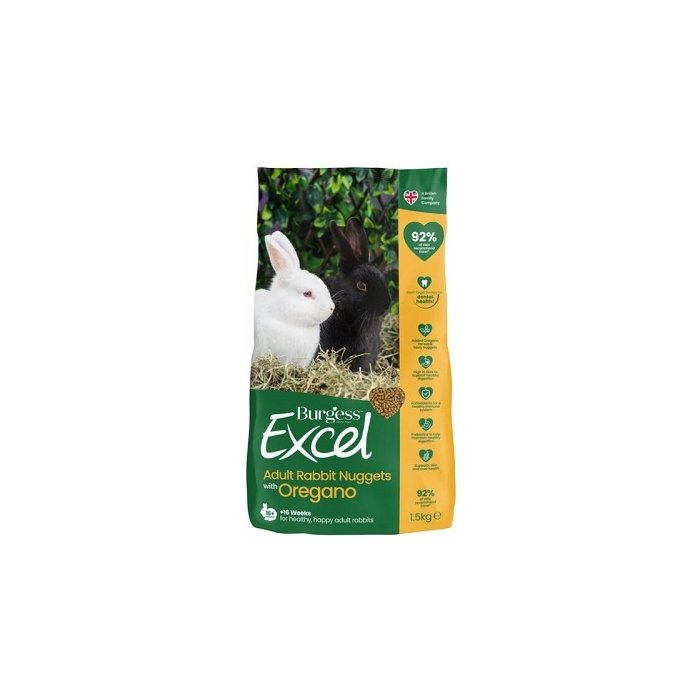 Burgess Excel küüliku täissööt Oregano / 1,5kg