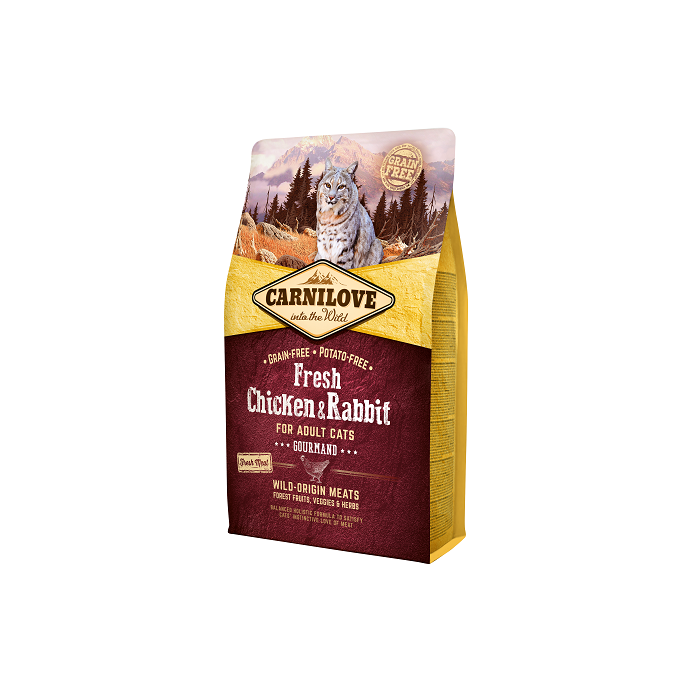 Carni Love Fresh Chicken & Rabbit täistoit täiskasvanud kassidele kana- ja jäneselihaga 2kg