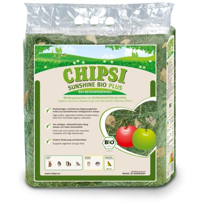 Chipsi Sunshine Bio hein õunatükkidega 600 g | Mahe hein närilistele