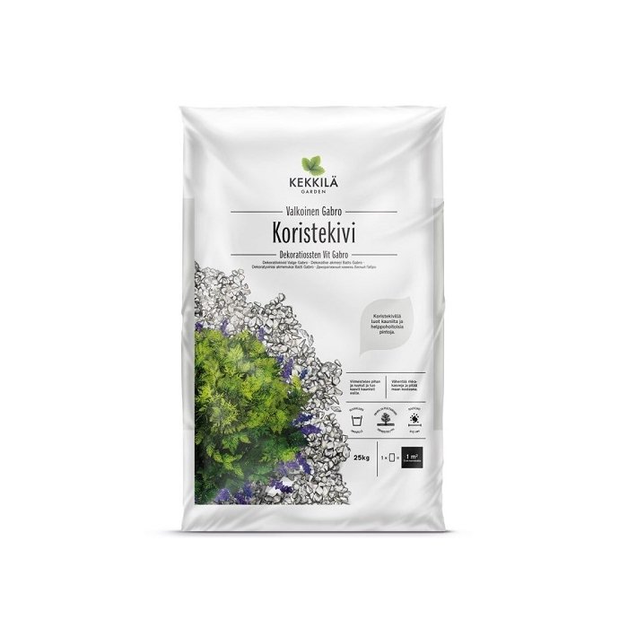 Dekoratiivkivi Valge gabro 25 kg