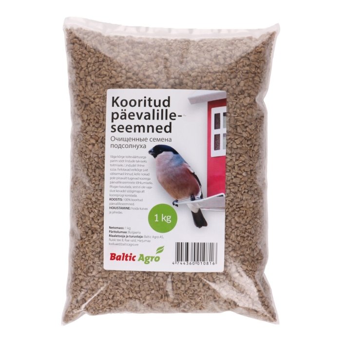 Kooritud päevalilleseemned aia- ja metsalindudele 1kg