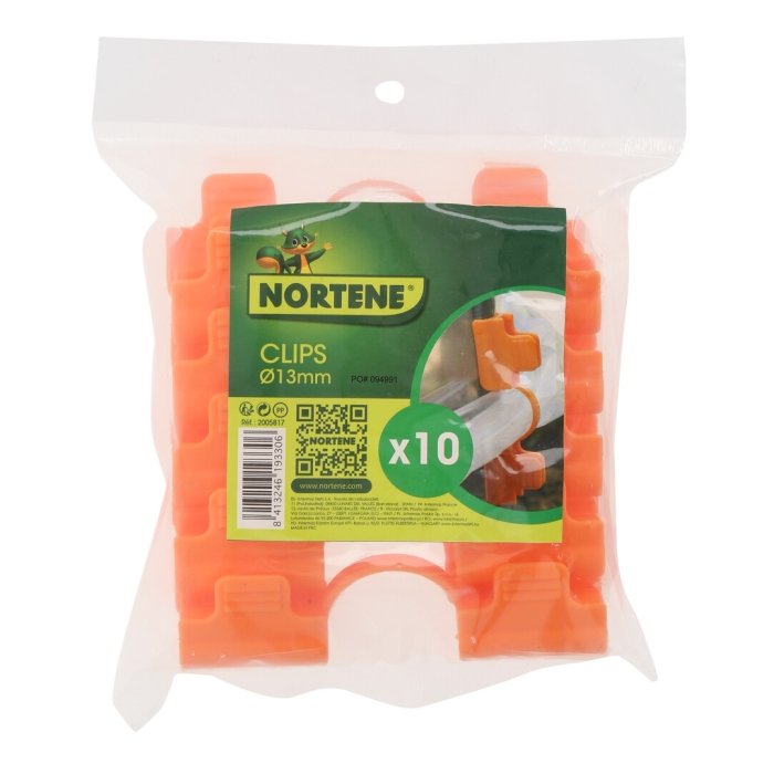 Kinnitusklambrid PVC kaartele 13mm oranž 10 tk/pk