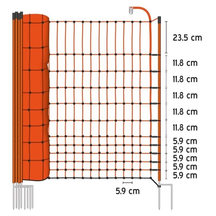 Elektrivõrk kodulindudele, 106cm/50m