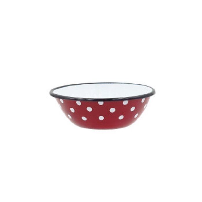 Emailkauss punane / valge täpp / 600ml
