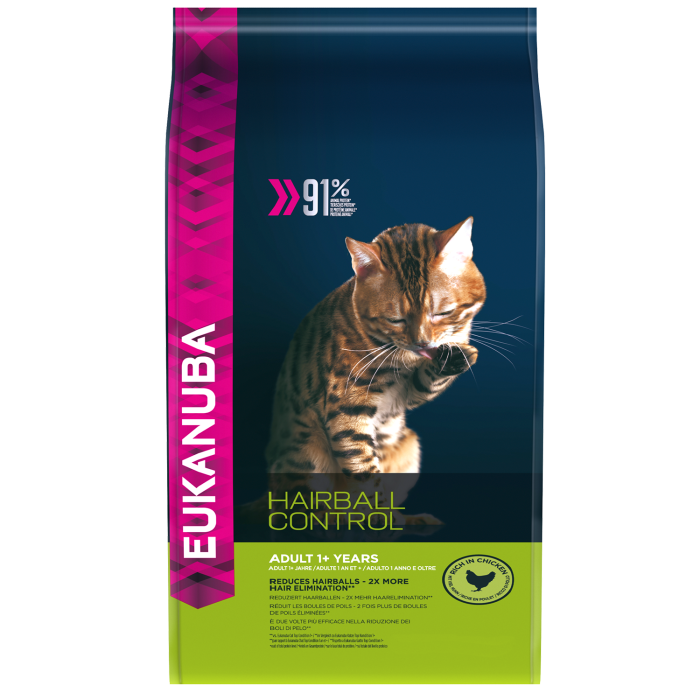 Kassitoit Eukanuba Adult Hairball for Indoor Cats / 2 kg