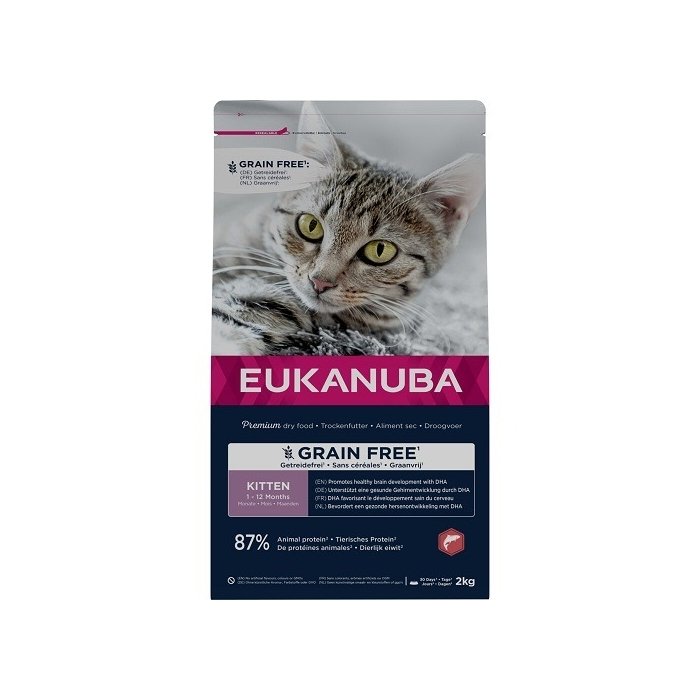 EUKANUBA Kitten teraviljavaba lõhega kassipoegadele 2 kg