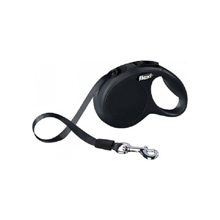 Flexi jalutusrihm New Classic kassile / 3m / must 