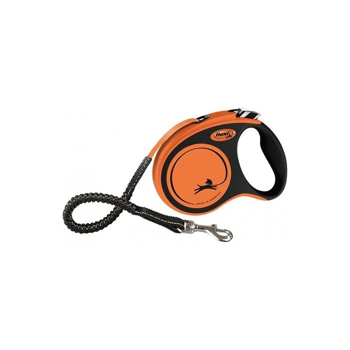 Flexi lintrihm Xtreme S / 5m / must-oranz