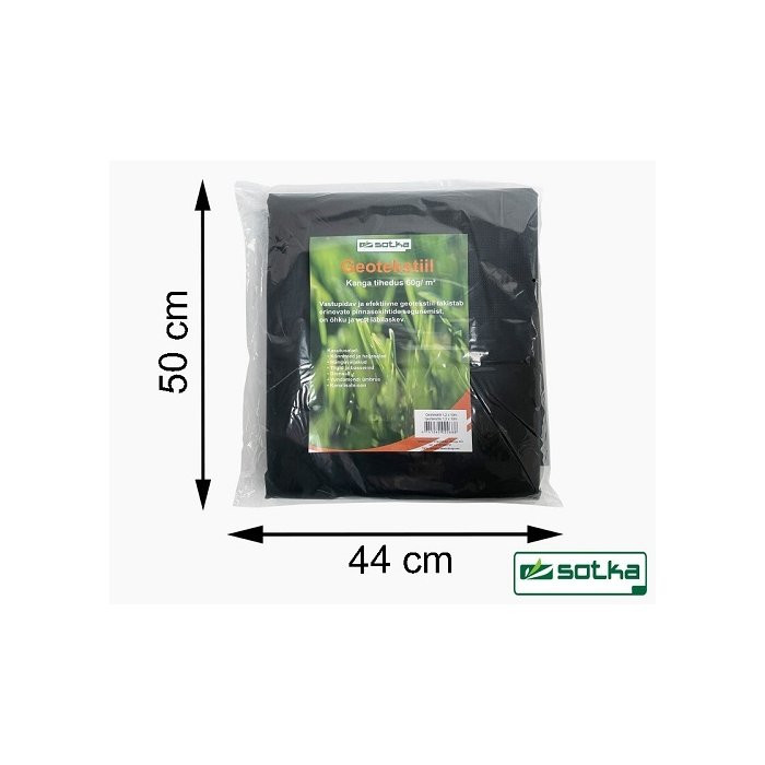 Geotekstiil Sotka 2x10m / 60g/m²