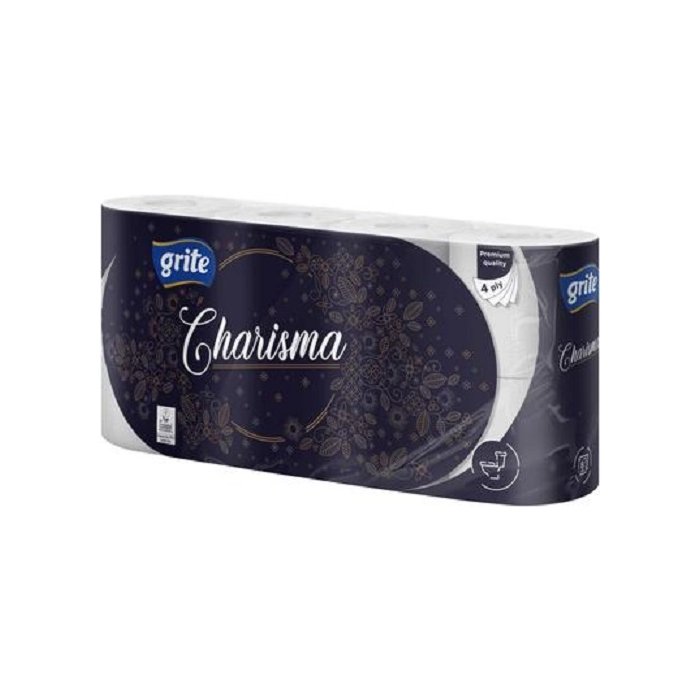 Grite Tualettpaber Charisma / 4-kihiline / 140 lehte / 8 rulli