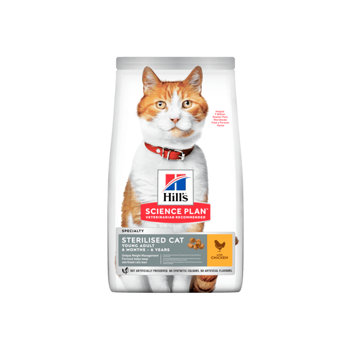 Hill´s SP Feline Adult Sterilised Cat Chicken kassitoit / 1,5kg 