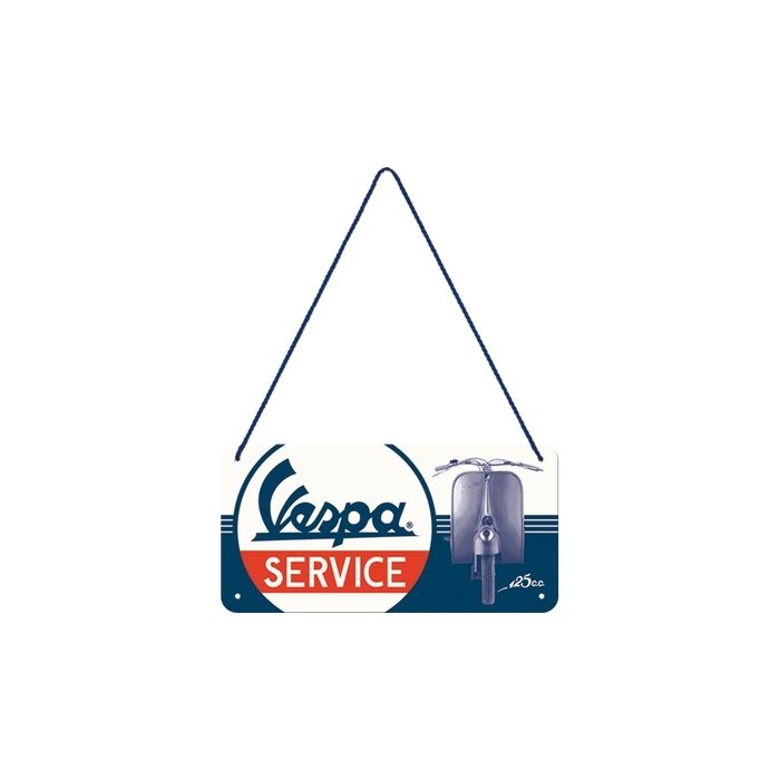 Retro metallplaat Vespa Service / 10x20cm / LM