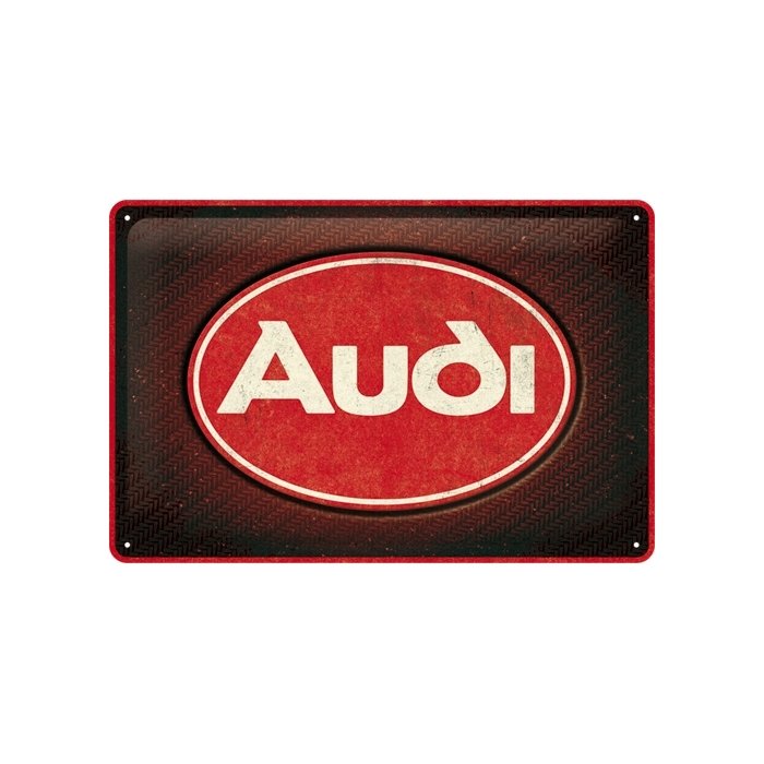 Metallplaat 20x30cm / Audi - logo Red Shine / KO