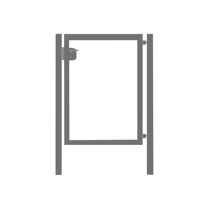 Jalgvärava raam laiusega 1m RAL7016 LOCINOX lukuga