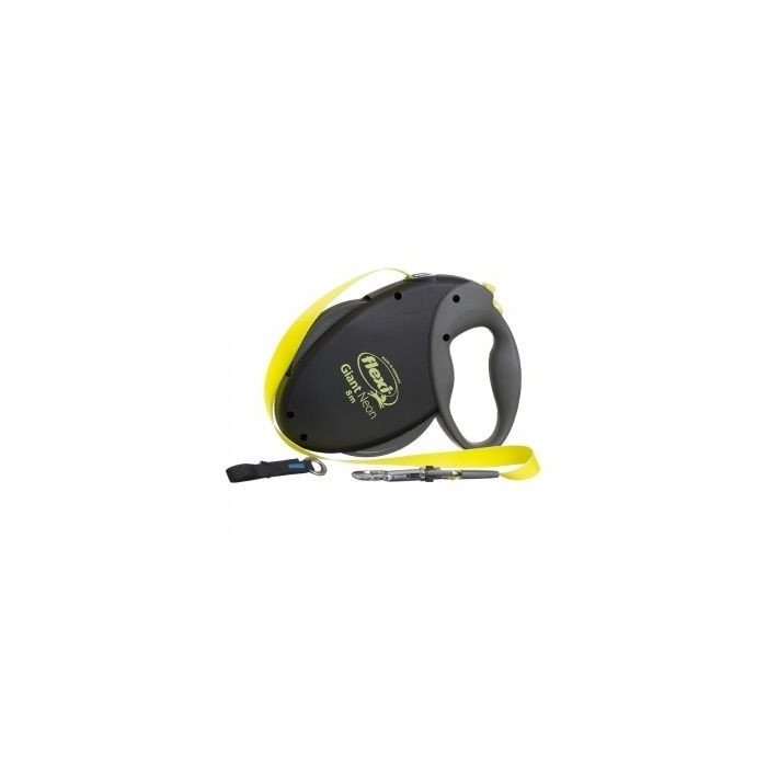Flexi jalutusrihm Giant Neon XL / 8m / must