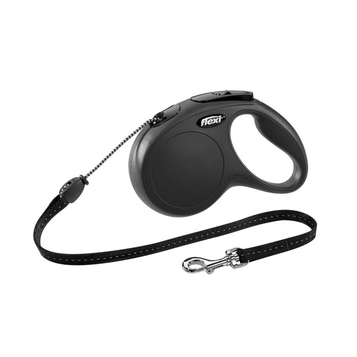 Flexi jalutusrihm New Classic cord M /must  / 5m 