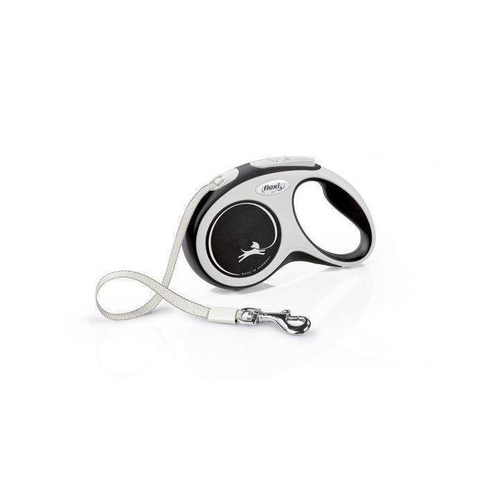 Flexi jalutusrihm New Comfort tape S, must / 5m 