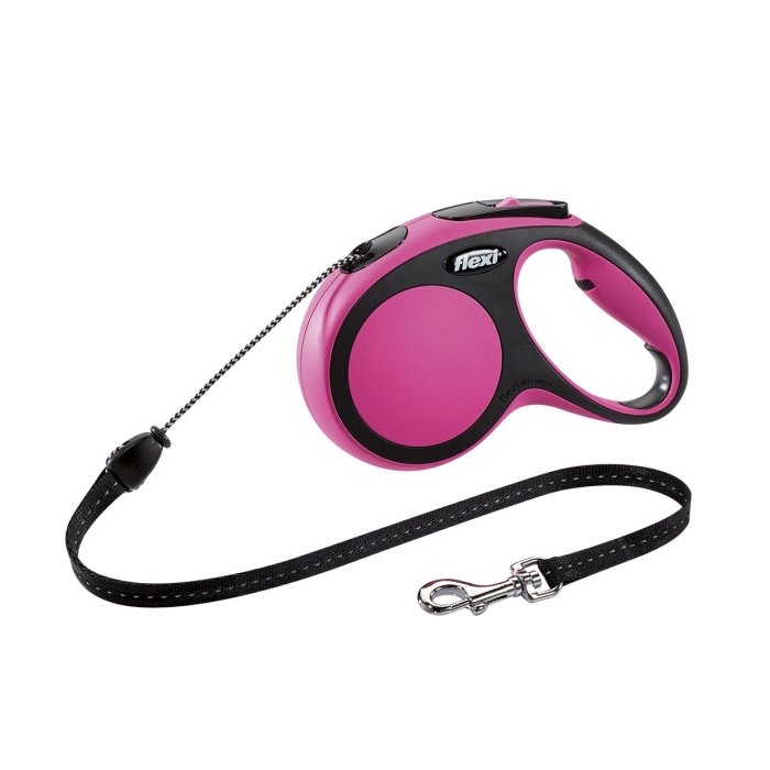 Flexi jalutusrihm New Comfort cord M / roosa / 5m