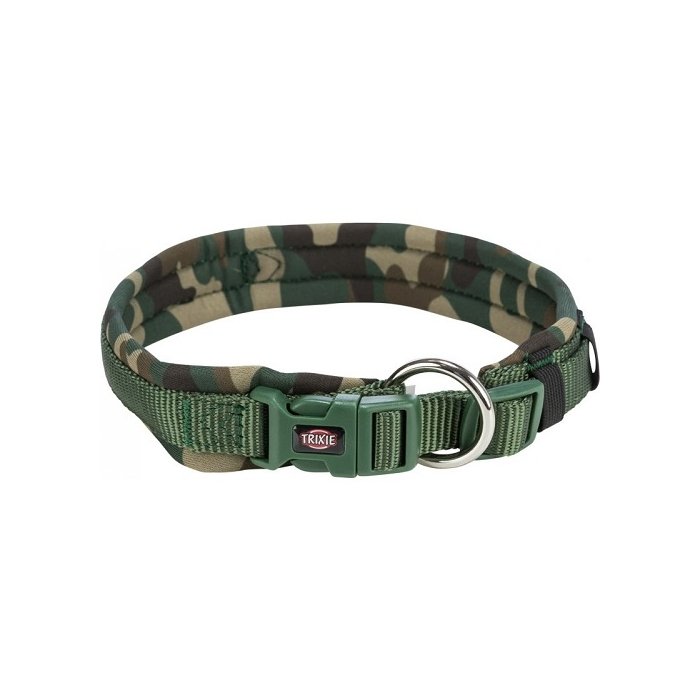 Kaelarihm Premium neopreenpolstriga eriti lai / L 49–55cm / 25mm / kamuflaaž / roheline