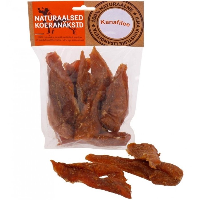 Kanafilee - naturaalsed koeranäksid, kuivatatud koeramaius / 1000g
