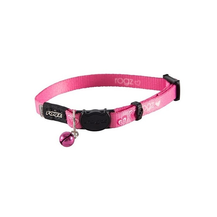 Kassi kaelarihm Rogz Kiddycat roosa Hearts 8mm/16,5-23cm