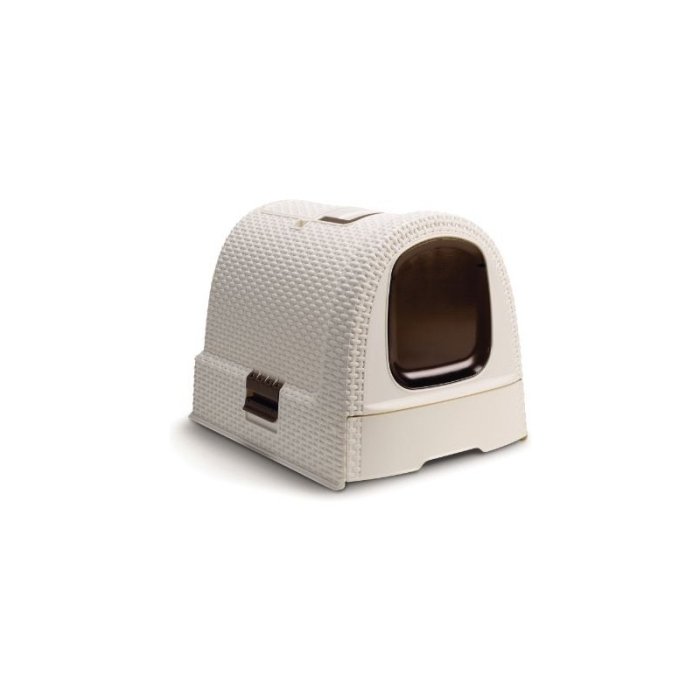 Beeztees kassi liivakast Curver kinnine, valge / 51X38,5X39,5CM