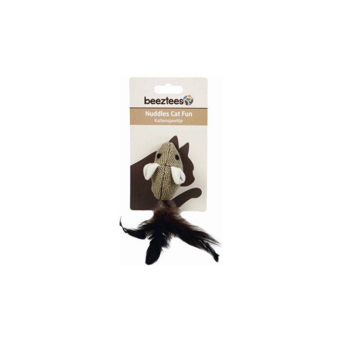 Beeztees kassi mänguasi Nuddles Hiir, pehme  / 18cm