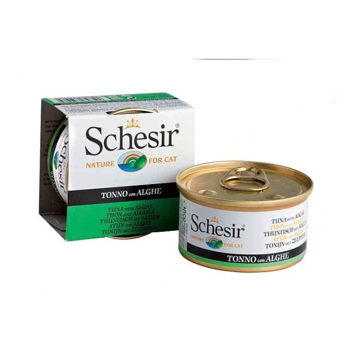 Schesir Cat kassikonserv tuunikala ja vetikatega / 85g 